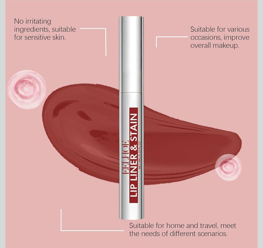 Peel Off Lip Stain Tattoo Set 3 Colors Matte Finish Waterproof Lip Liner Pencil Removable Transfer-proof Lip Liner Set