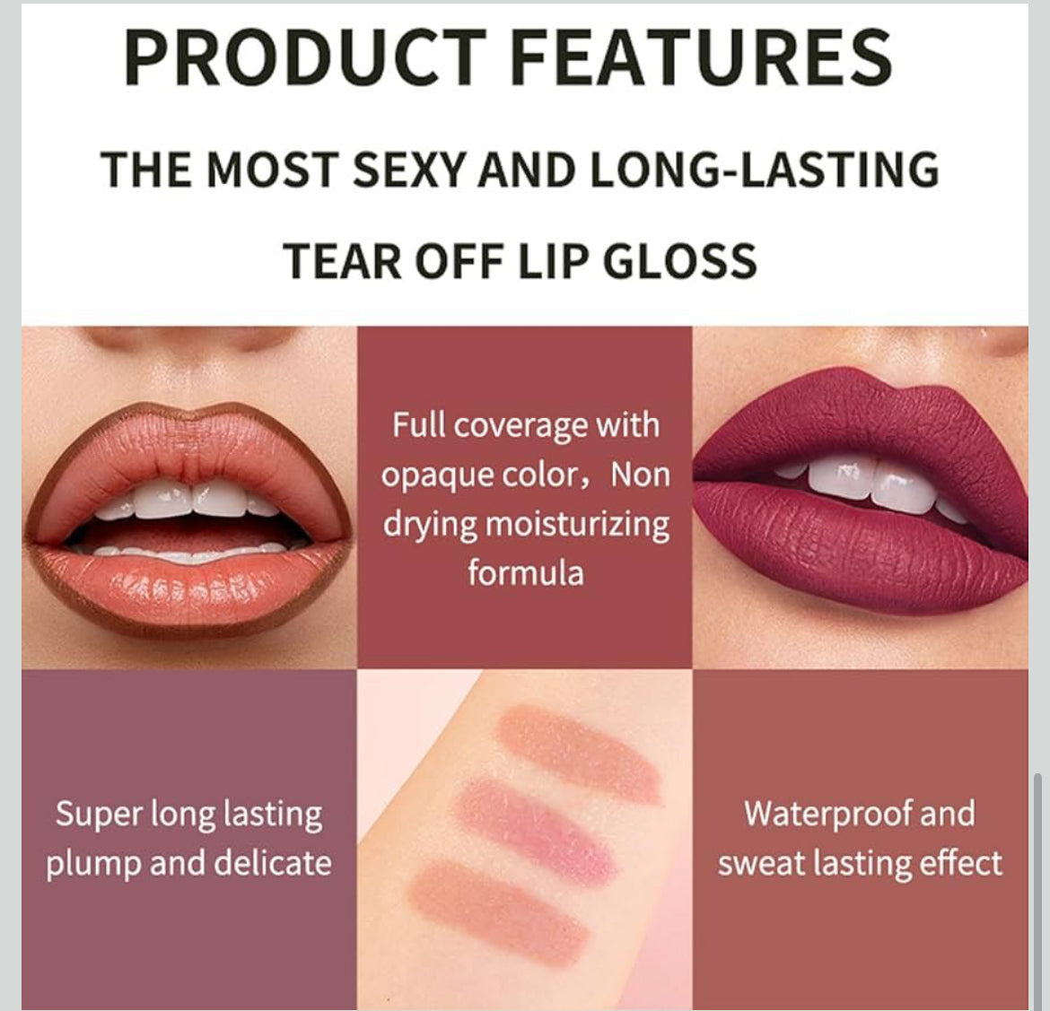 Peel Off Lip Stain Tattoo Set 3 Colors Matte Finish Waterproof Lip Liner Pencil Removable Transfer-proof Lip Liner Set