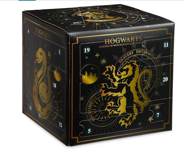 Harry Potter Advent Calendar 2025 Girls with Stationery Socks & Accessories 24 Days Magical Christmas Countdown Calendar Gifts for Kids Teens Women (Black Cube)