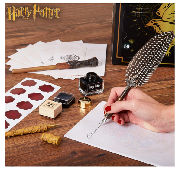 Harry Potter Advent Calendar 2025 Girls with Stationery Socks & Accessories 24 Days Magical Christmas Countdown Calendar Gifts for Kids Teens Women (Black Cube)