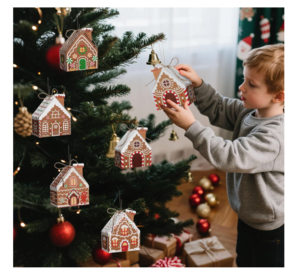 24 Pcs Advent Calendar 2025,Reusable Christmas Countdown Calendars Numbered Empty Houses Boxes, Make Your Own Advent Calendar for DIY Xmas Decorations Kids & Adults